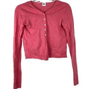 DKNY Pink Cashmere Long Sleeve Top